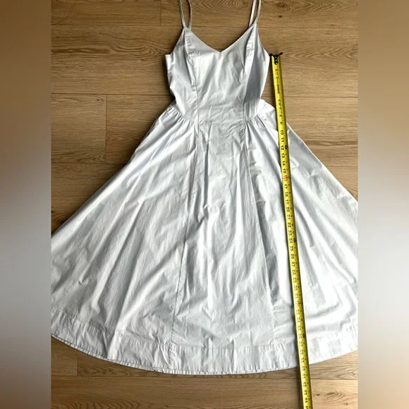 Wilfred Technique Poplin Maxi Dress Sz 0 Light Blue - Picture 5 of 14